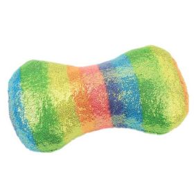 Dog Training Squeaky Dog Toys (Color: Rainbow bone)