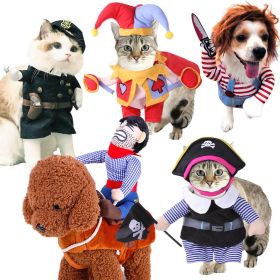 Summary of pet cowboy riding into pet supplies costume cospaly Halloween dog clothes (Color: B03406 Guitarist, size: L)