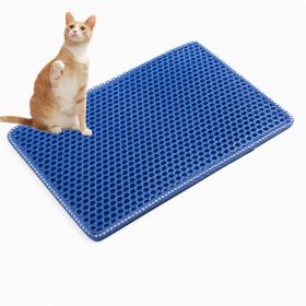Indoor And Outdoor Easy Clean Double Layer Mats Cat Litter Mat (Material: EVA, Color: Blue)