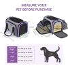 Cat Carrier TSA Airline Approved with Ventilation for Small Medium Cats Dogs Puppies with Big Space 5 Mesh Windows 4 Open Doors - Blue